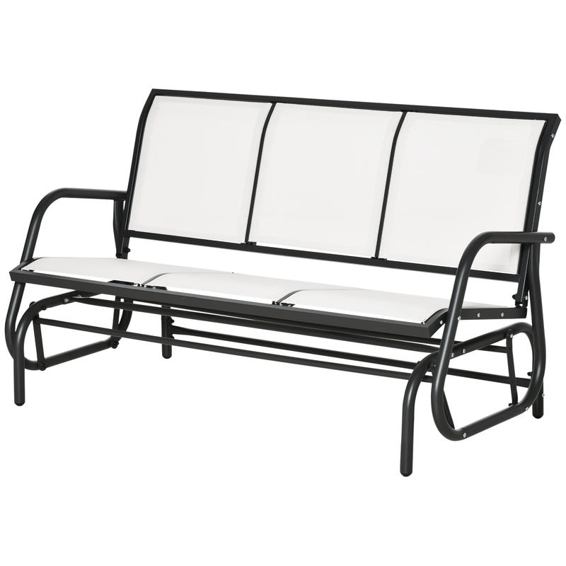 Garden Bench Metal - Panca altalena da giardino per 3