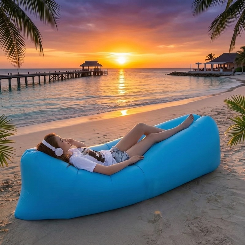 Outdoor Furniture Small - Divano Gonfiabile Portatile, Lettino Impermeabile a