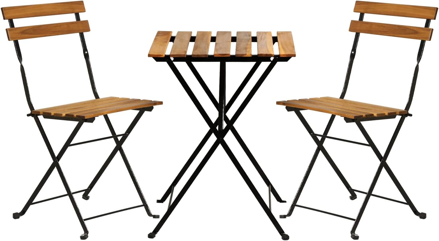 Outdoor Furniture Small - Set da bistrot pieghevole in legno