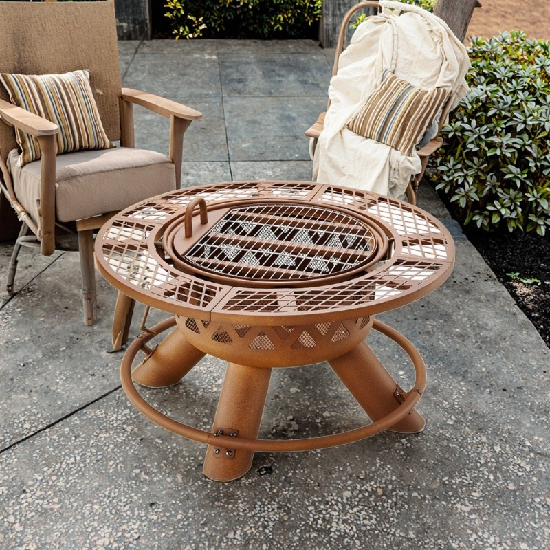 Outdoor Furniture And Fire Pit - Set Barbecue e Braciere Moderno 2026