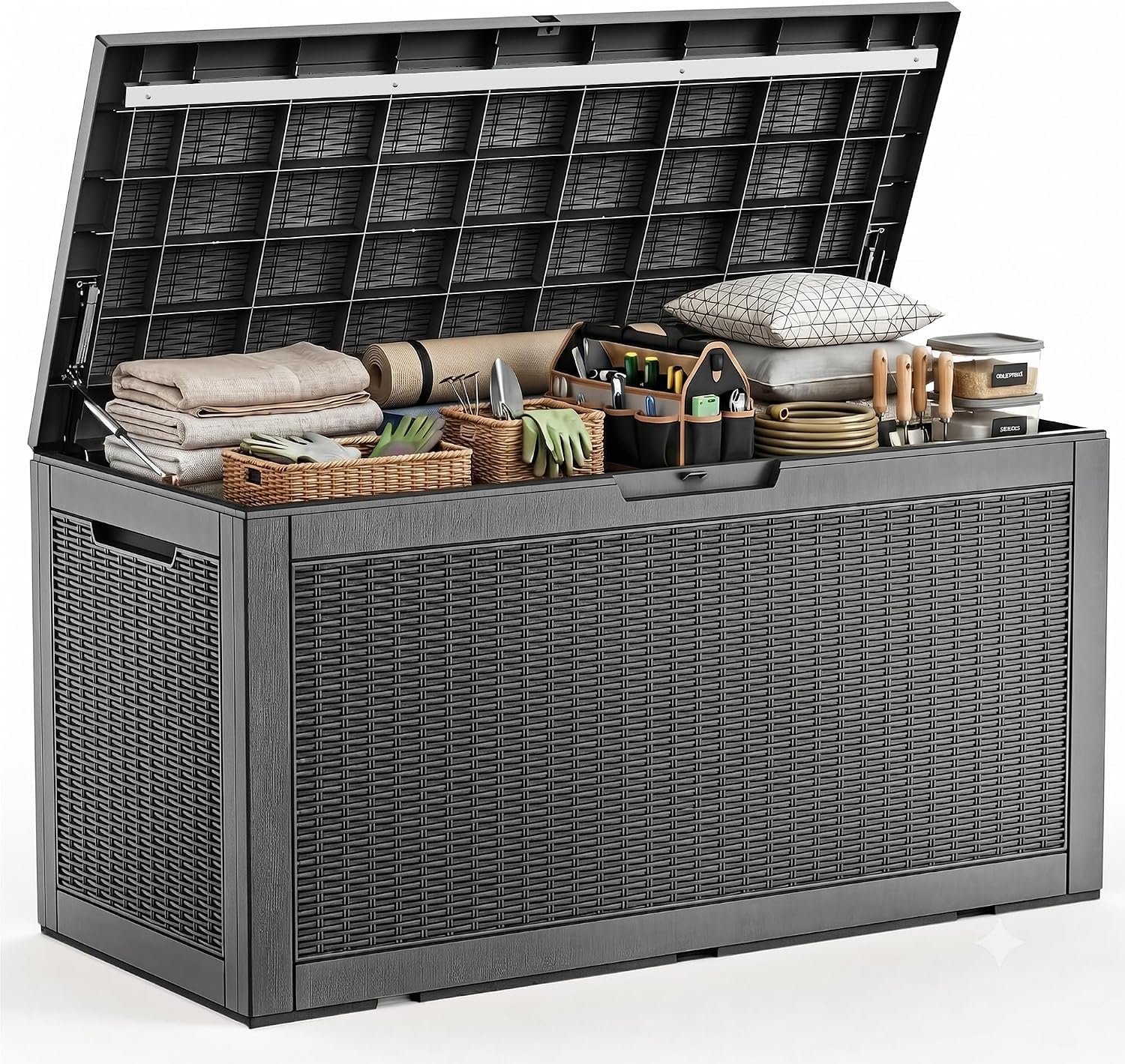 Outdoor Furniture Resin - Grande Contenitore da Esterno Impermeabile in