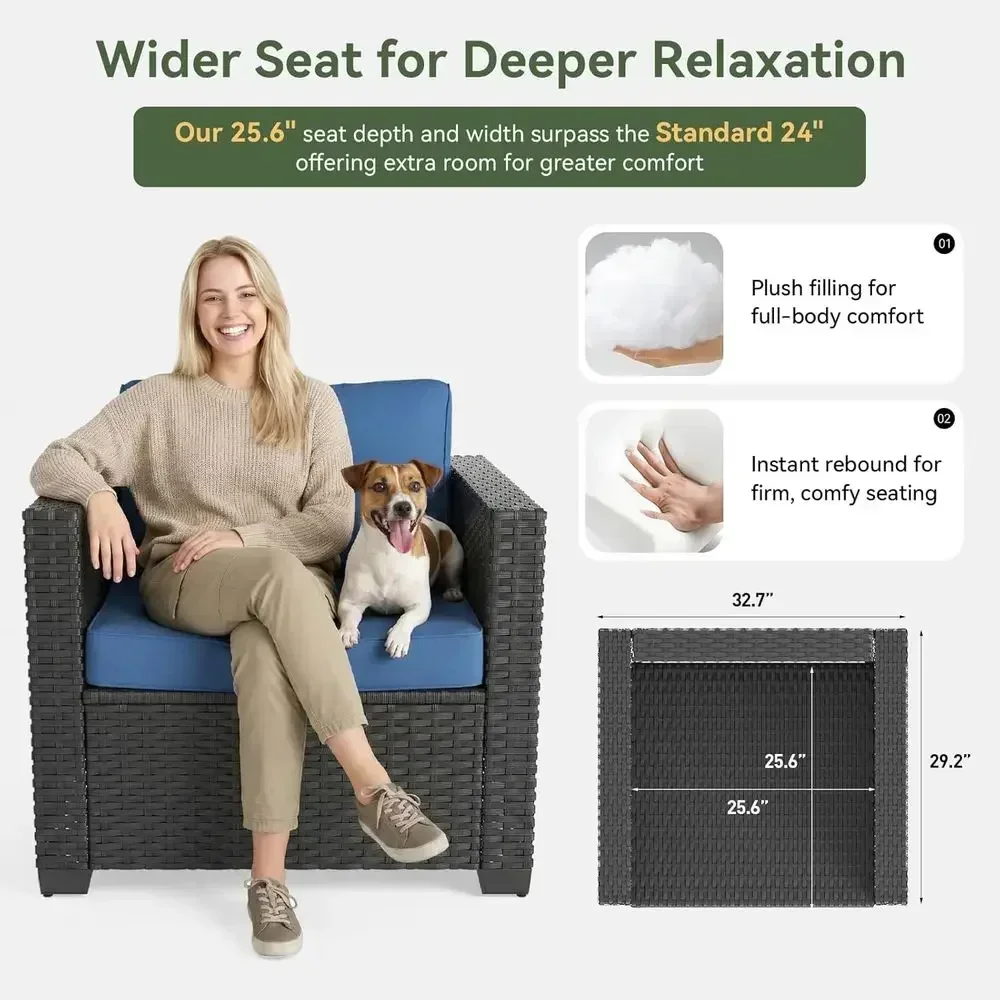 Set di Mobili da Esterno a 6 P - Outdoor Furniture And Fire Pit recensione e prezzo