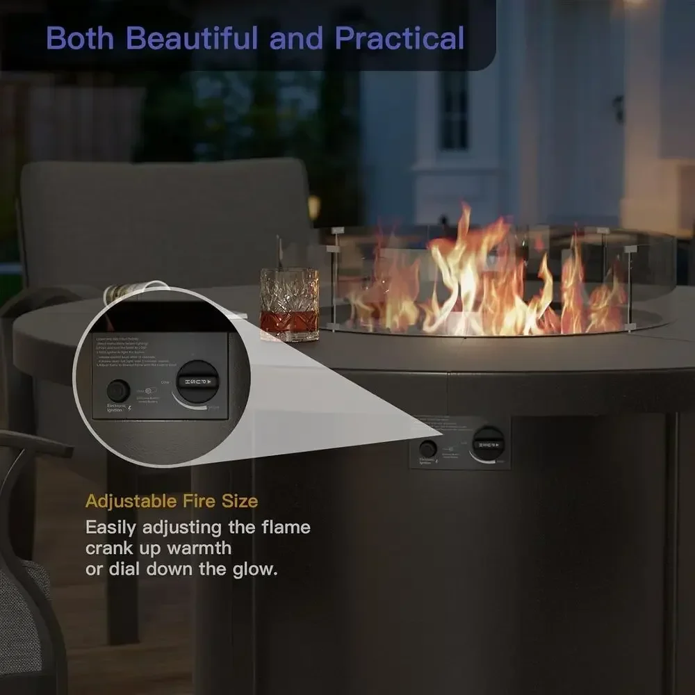 Set di Mobili da Esterno a 5 P - Outdoor Furniture And Fire Pit recensione e prezzo