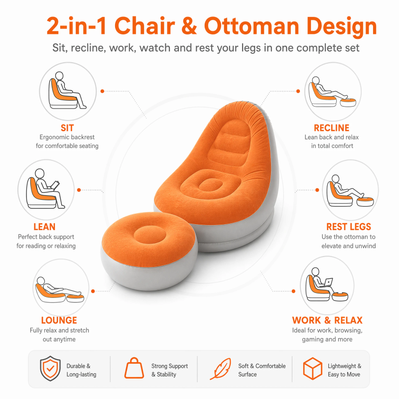 Set Divano Gonfiabile in Tessu - Outdoor Furniture Bali recensione e prezzo