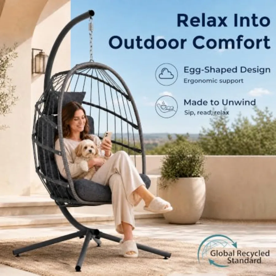 Sedia a uovo da esterno con su - Hanging Egg Chair recensione e prezzo