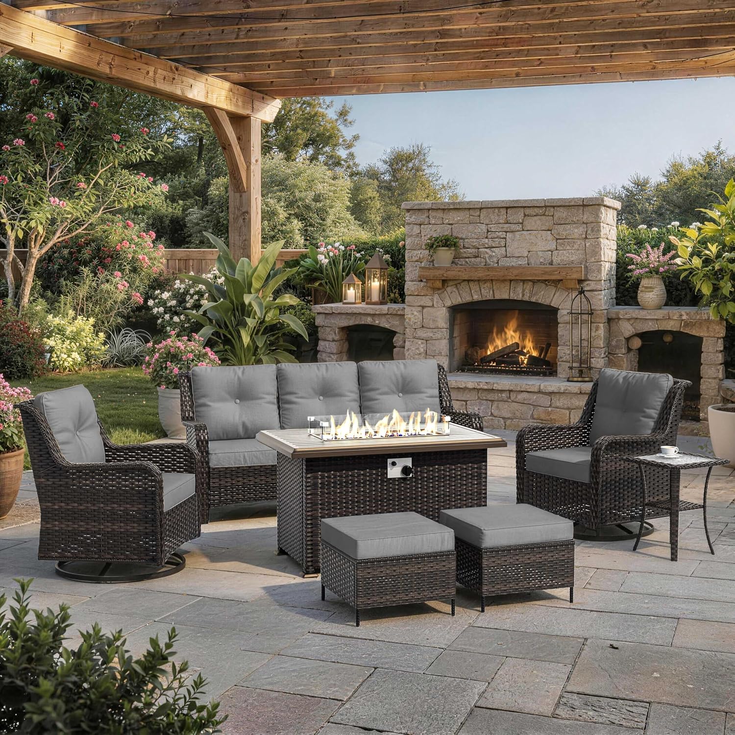 Set di Mobili da Patio a 7 Pez - Outdoor Furniture Bali recensione e prezzo