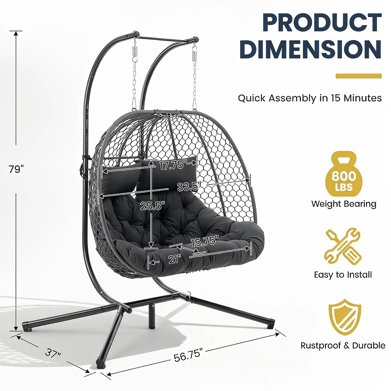 Sedia a uovo doppia da esterno - Hanging Egg Chair recensione e prezzo