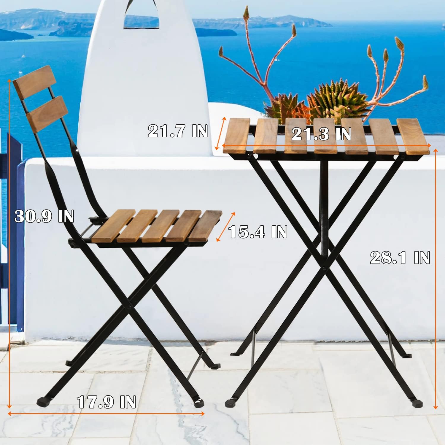 Set da bistrot pieghevole in l - Outdoor Furniture Small recensione e prezzo