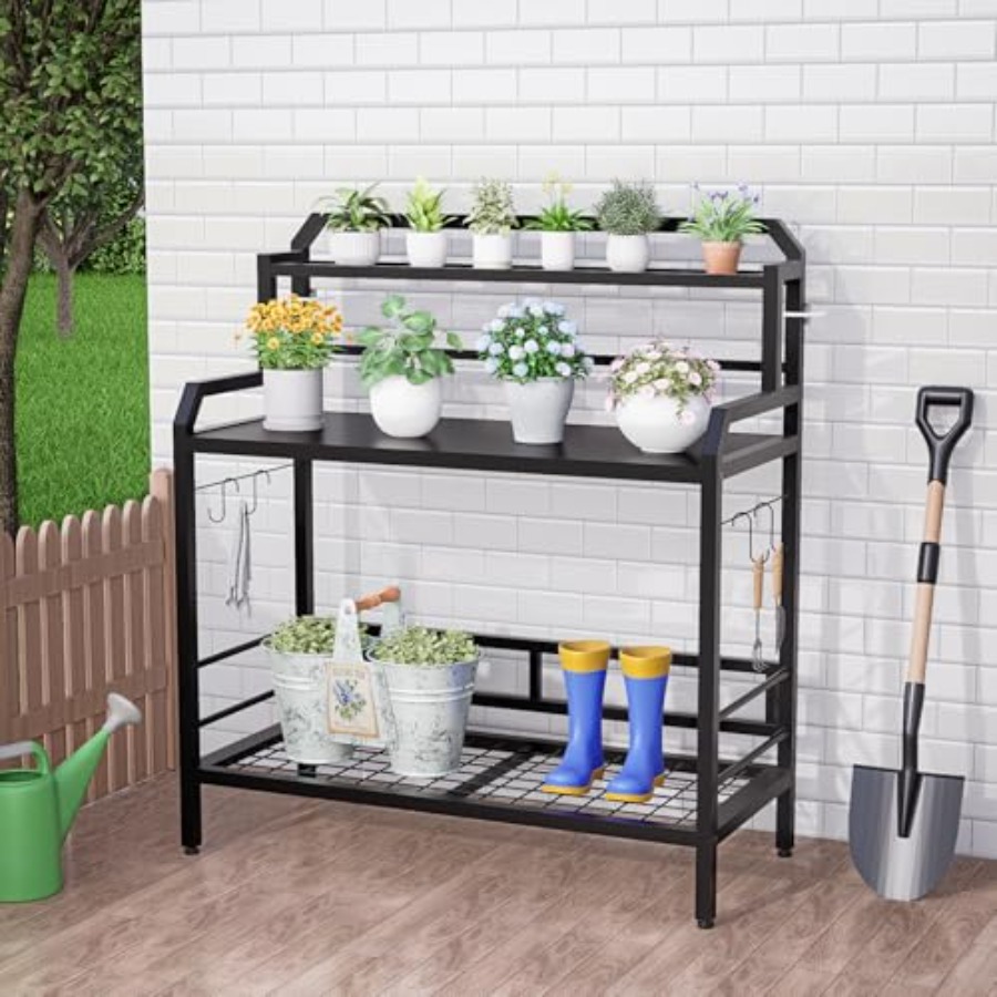 Tavolo da giardinaggio in meta - Garden Bench Metal recensione e prezzo