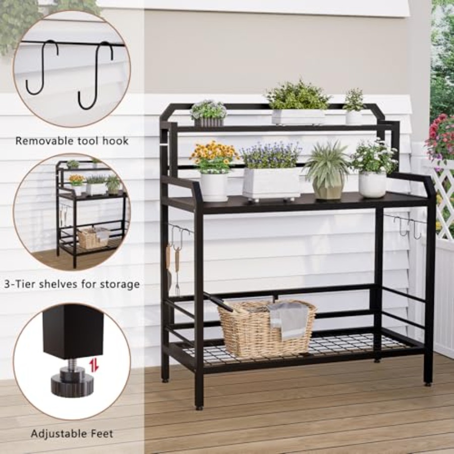 Tavolo da giardinaggio in meta - Garden Bench Metal recensione e prezzo