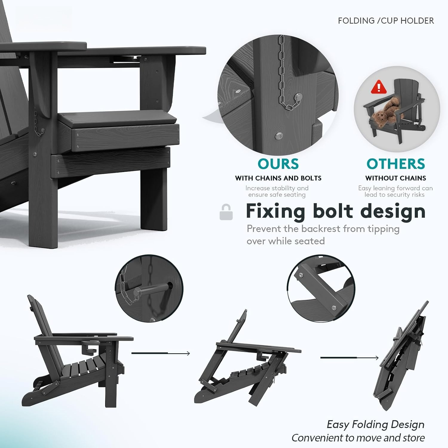 Set di Due Sedie Pieghevoli da - Outdoor Furniture And Fire Pit recensione e prezzo