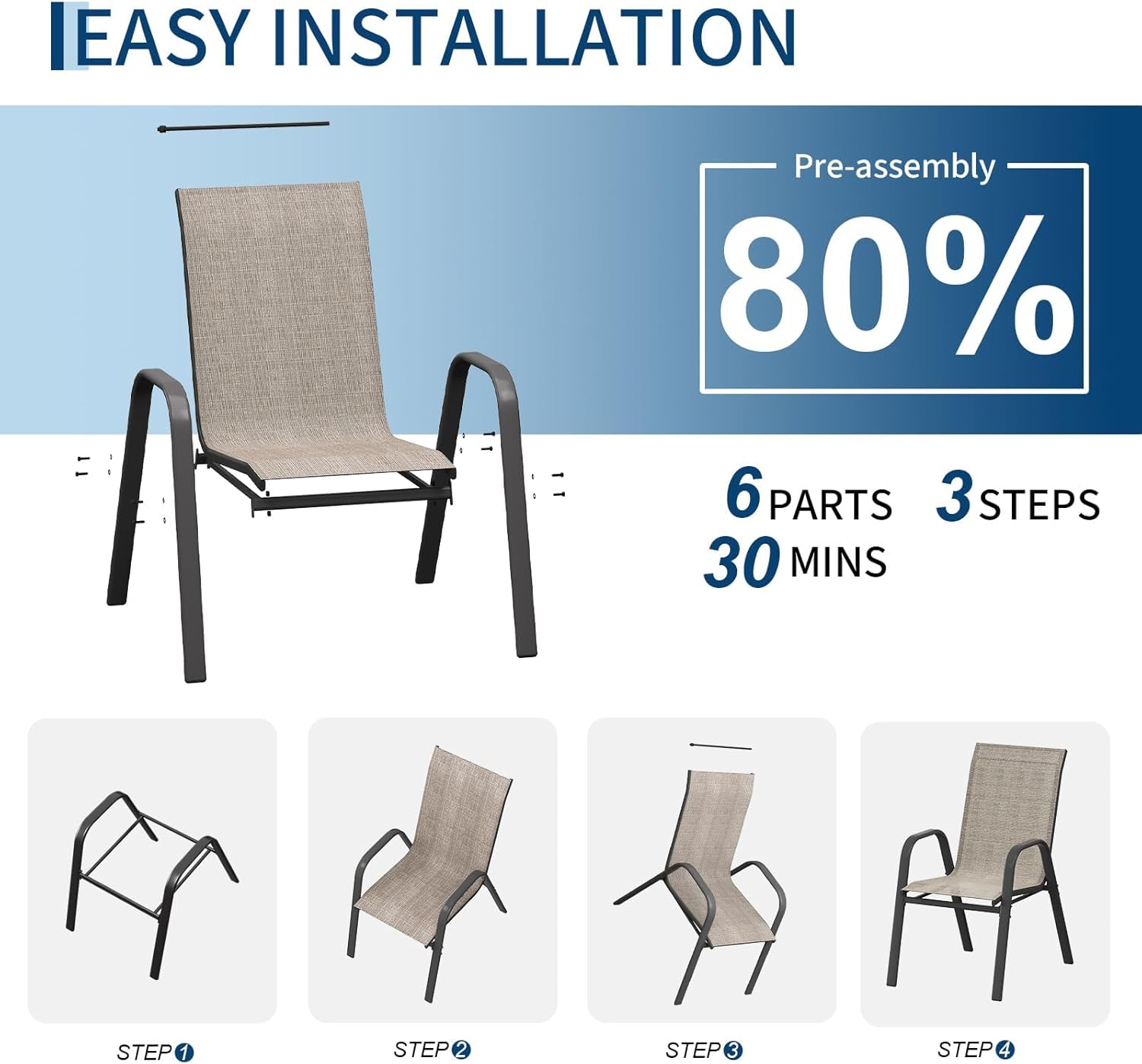 Set di 4 sedie da pranzo per p - Outdoor Furniture Metal Chairs recensione e prezzo