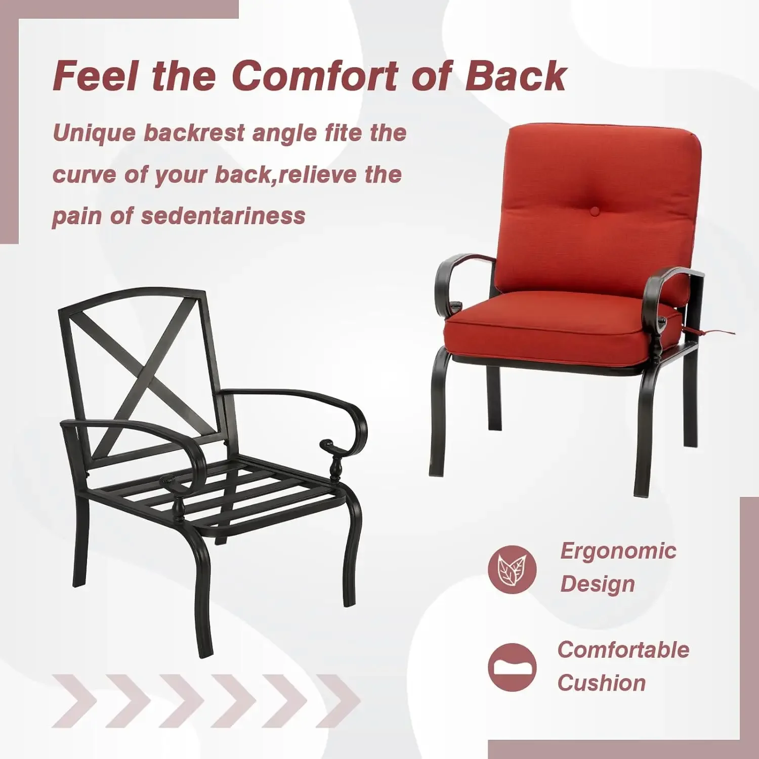 Sedie da bistrot in metallo ro - Outdoor Furniture Metal Chairs recensione e prezzo