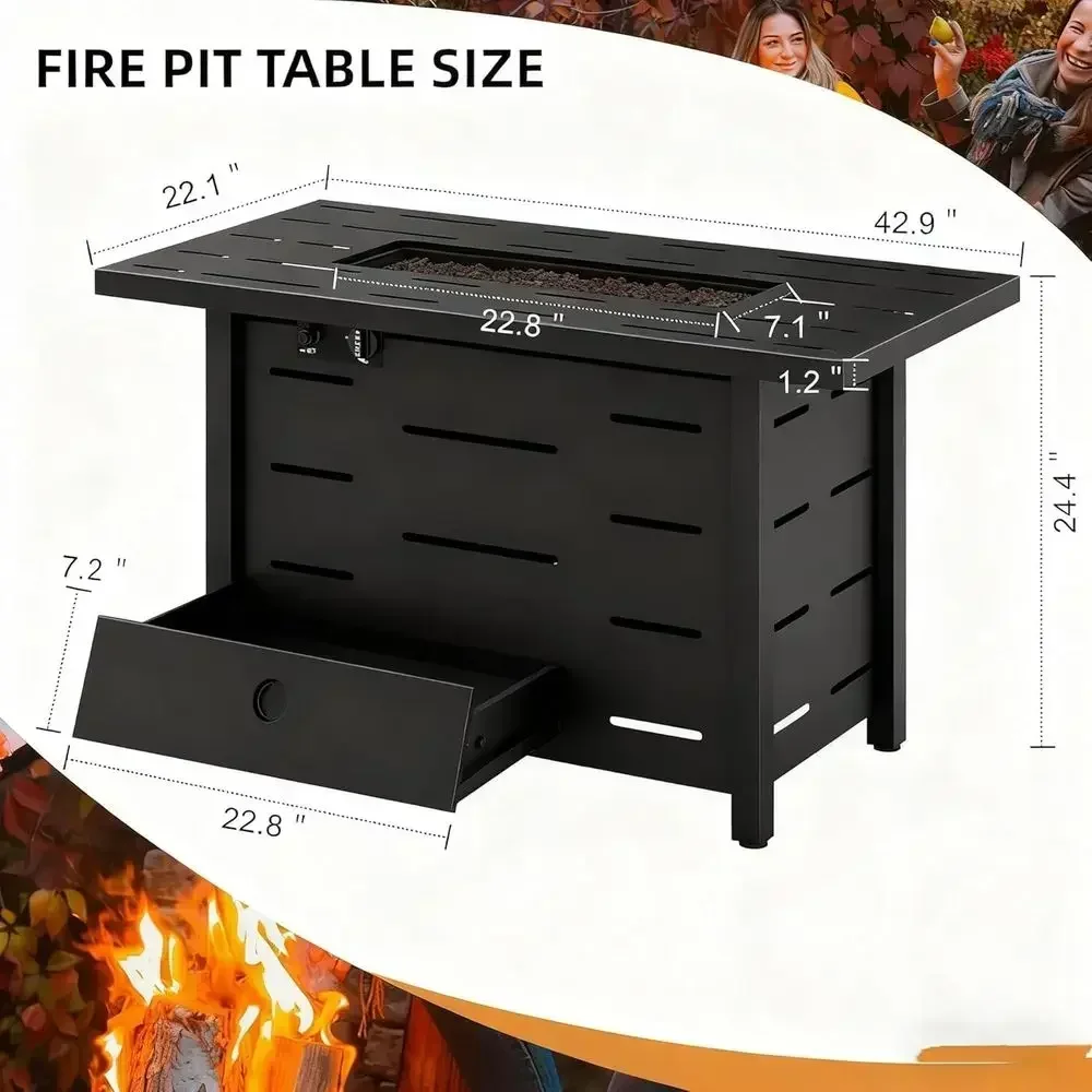 Set di Mobili da Esterno in Vi - Outdoor Furniture And Fire Pit recensione e prezzo